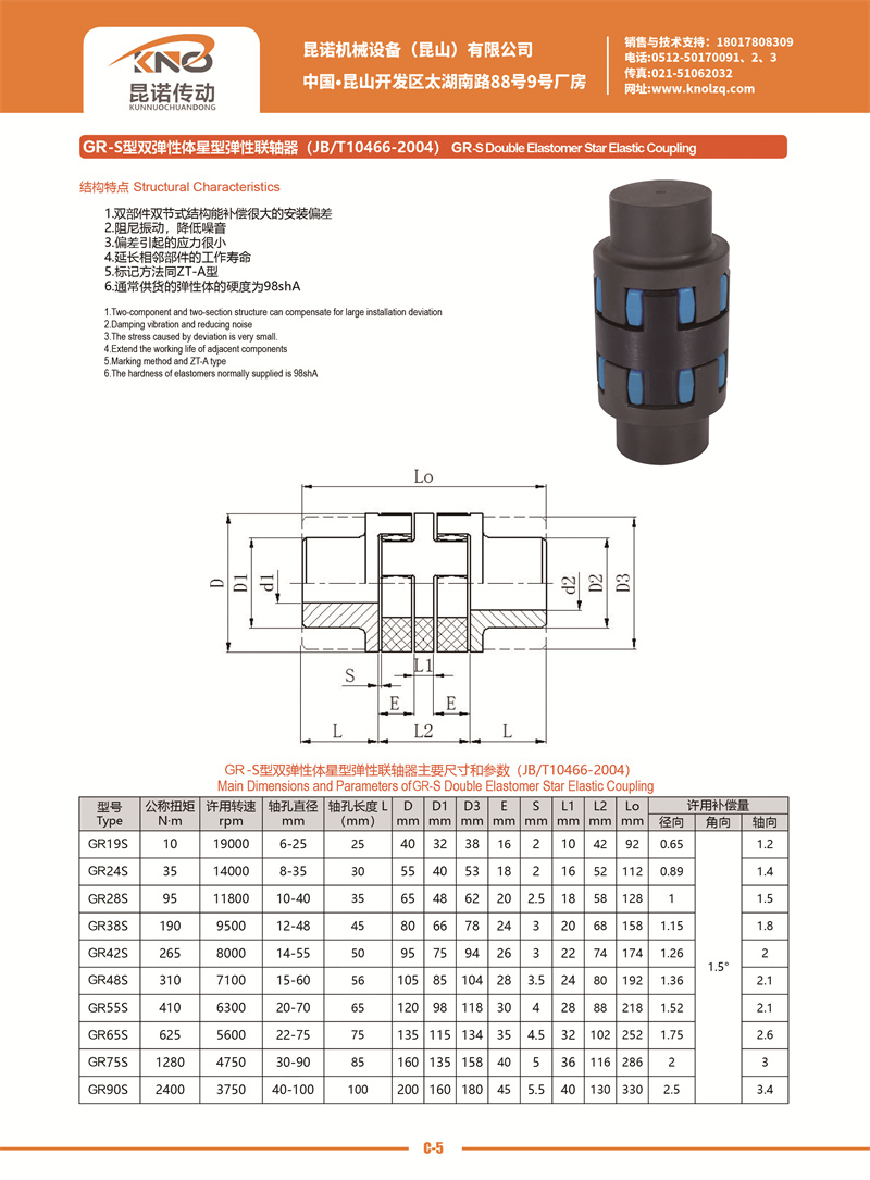 C-5 GR-S型雙彈性體星型彈性聯軸器.jpg